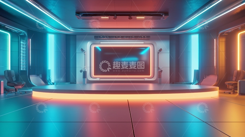 高清大图下载【趣麦麦图】未来科技感舞台