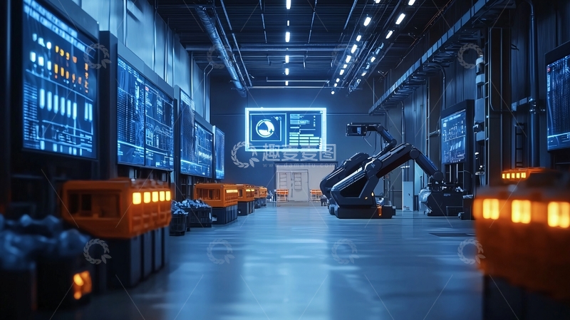 高清大图下载【趣麦麦图】未来科技感工业厂房