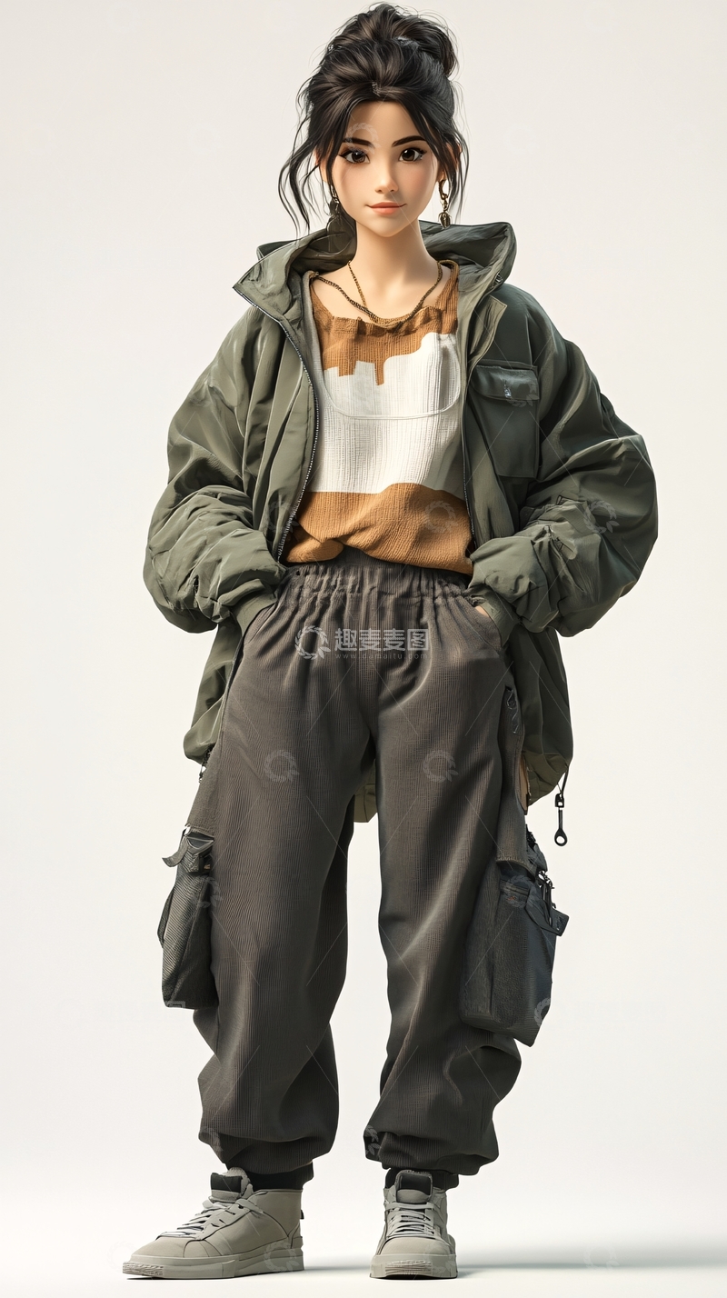 高清大图下载【趣麦麦图】时尚女生