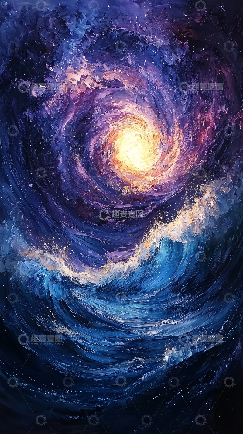 高清大图下载【趣麦麦图】宇宙漩涡与巨浪