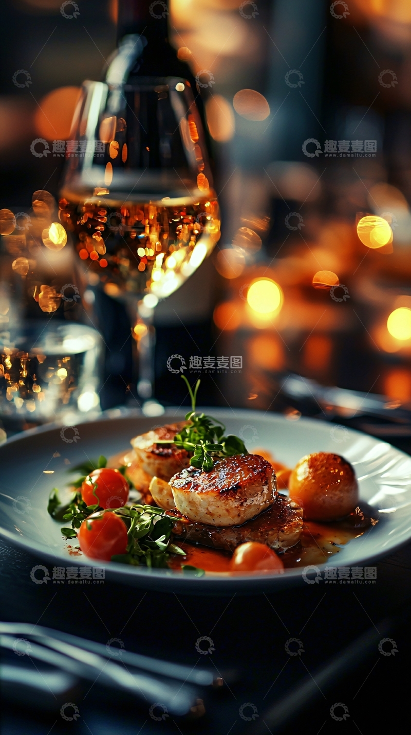 高清大图下载【趣麦麦图】精致晚餐氛围图