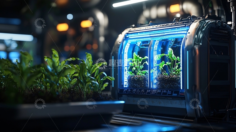 高清大图下载【趣麦麦图】未来科技植物培养箱