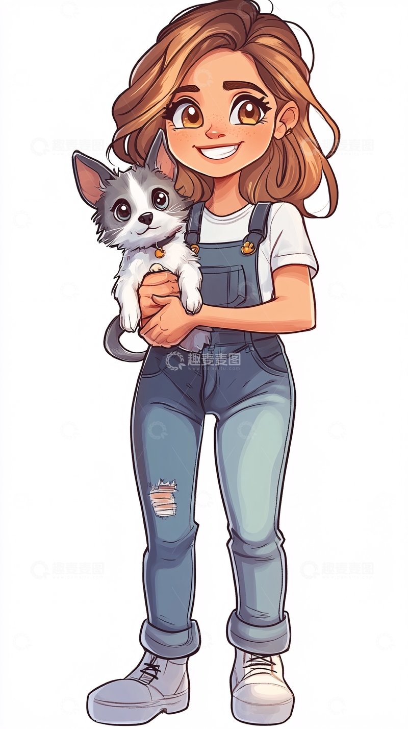 高清大图下载【趣麦麦图】卡通女孩42