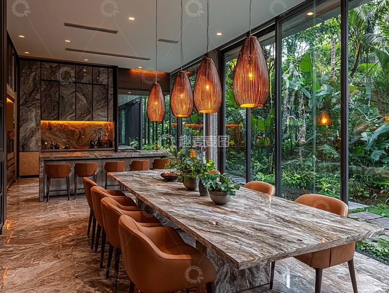 高清大图下载【趣麦麦图】现代风格长餐桌