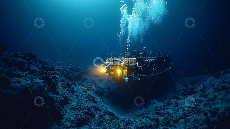 高清大图下载【趣麦麦图】深海探测器作业画面