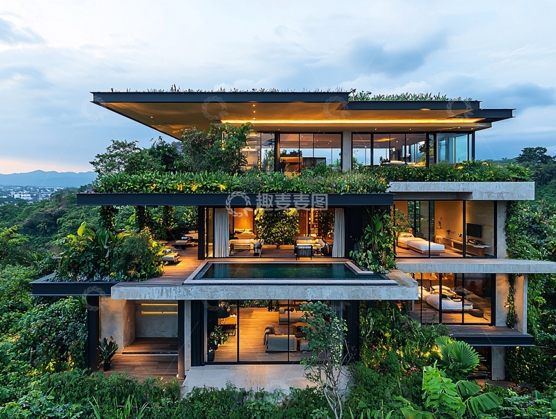高清大图下载【趣麦麦图】山顶别墅