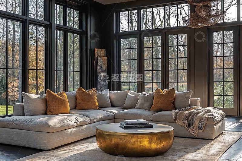 高清大图下载【趣麦麦图】现代极简客厅