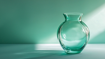 绿色的玻璃花瓶