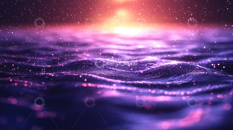 高清大图下载【趣麦麦图】梦幻紫色宇宙海洋