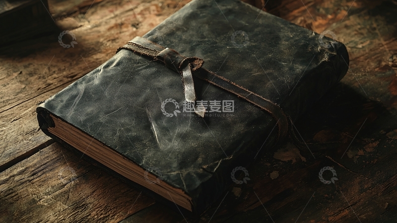 高清大图下载【趣麦麦图】复古皮革日记本