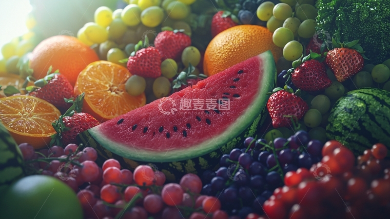 高清大图下载【趣麦麦图】新鲜水果拼盘