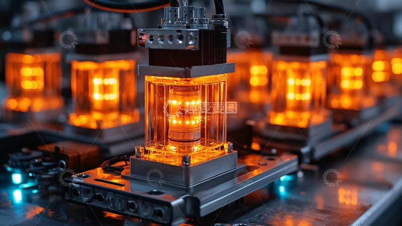 高清大图下载【趣麦麦图】橙色灯光设备阵列