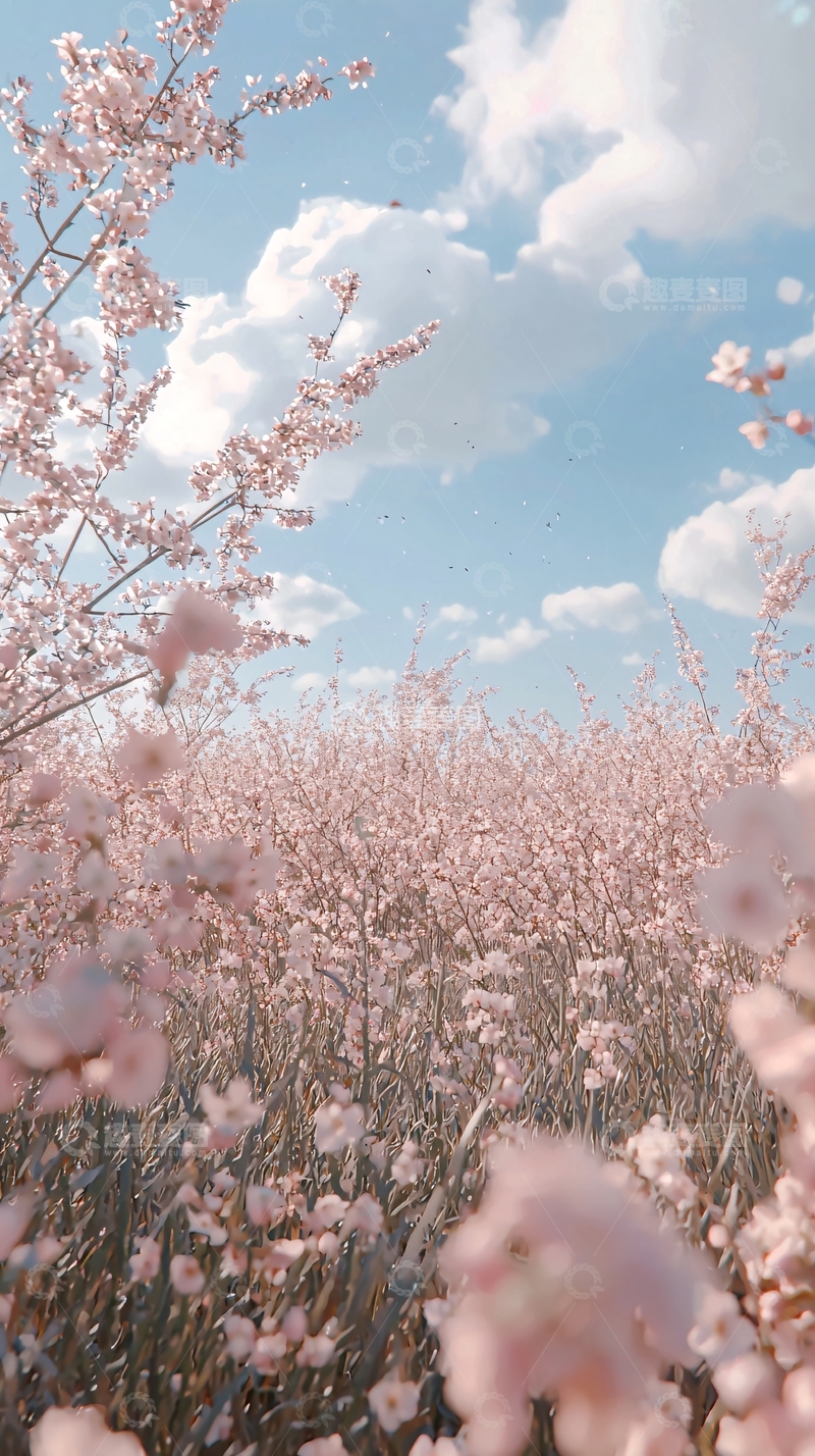 高清大图下载【趣麦麦图】粉色花海