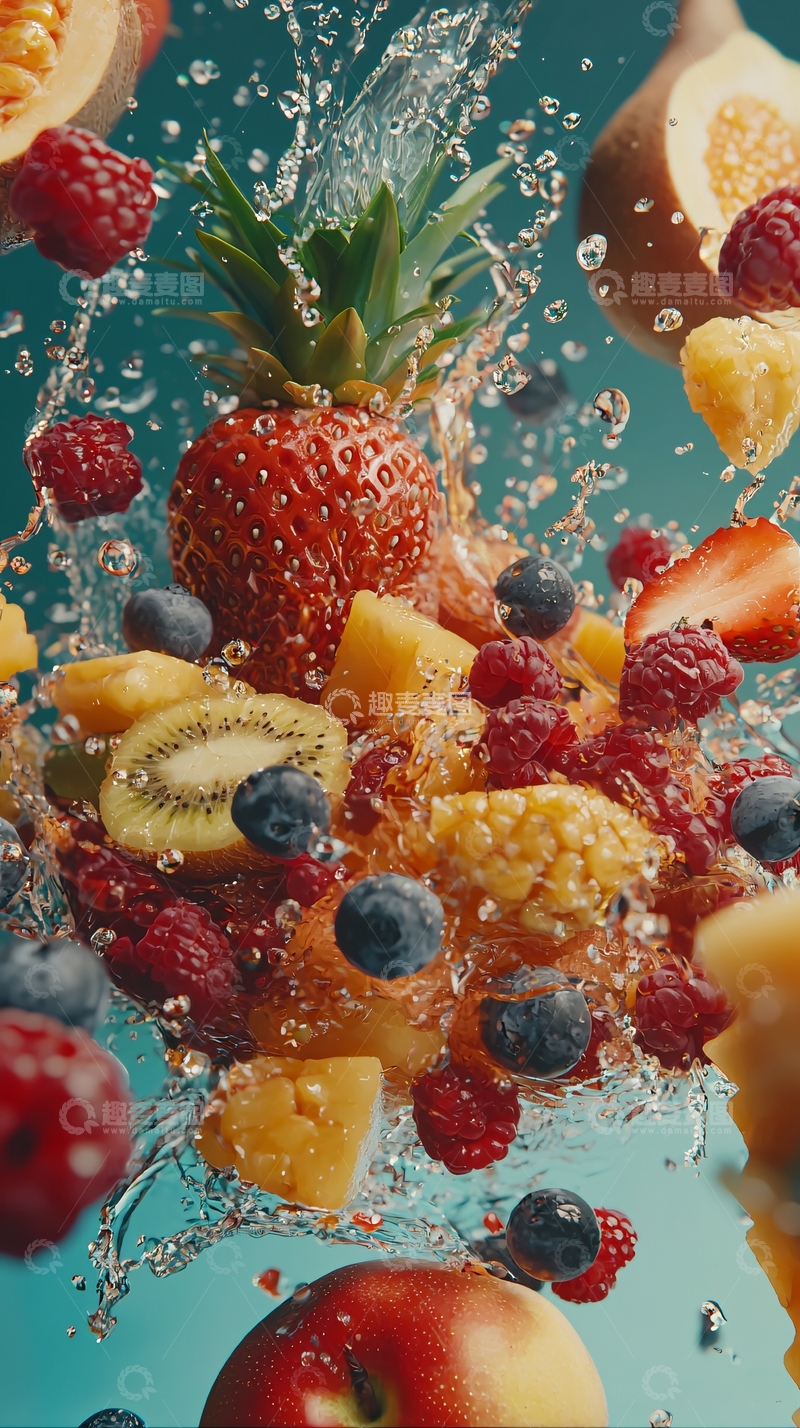 高清大图下载【趣麦麦图】水果飞溅