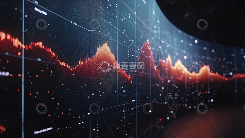 高清大图下载【趣麦麦图】科技感数据曲线图