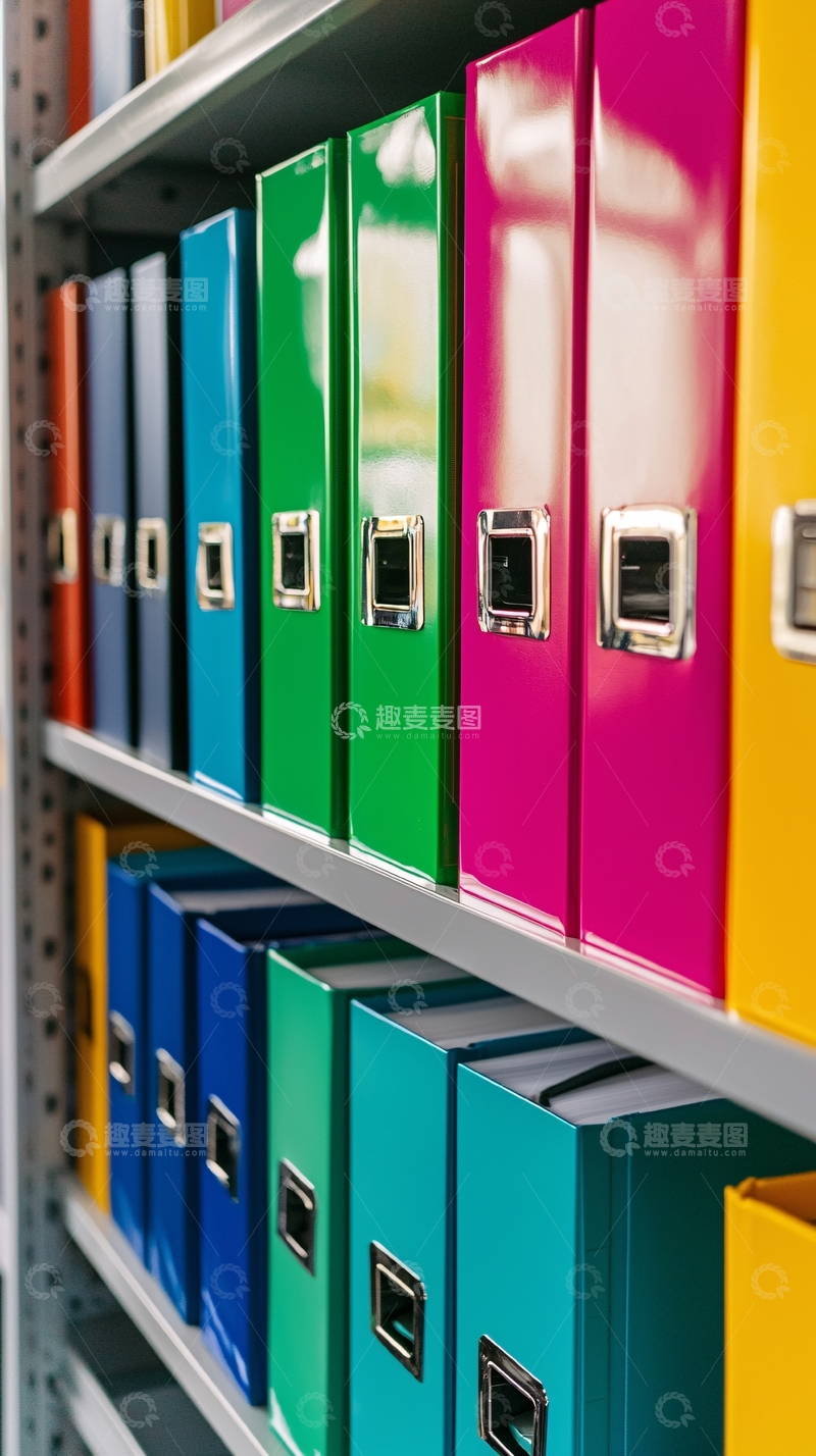 高清大图下载【趣麦麦图】彩色文件盒