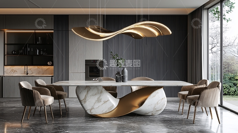 高清大图下载【趣麦麦图】现代简约轻奢餐厅