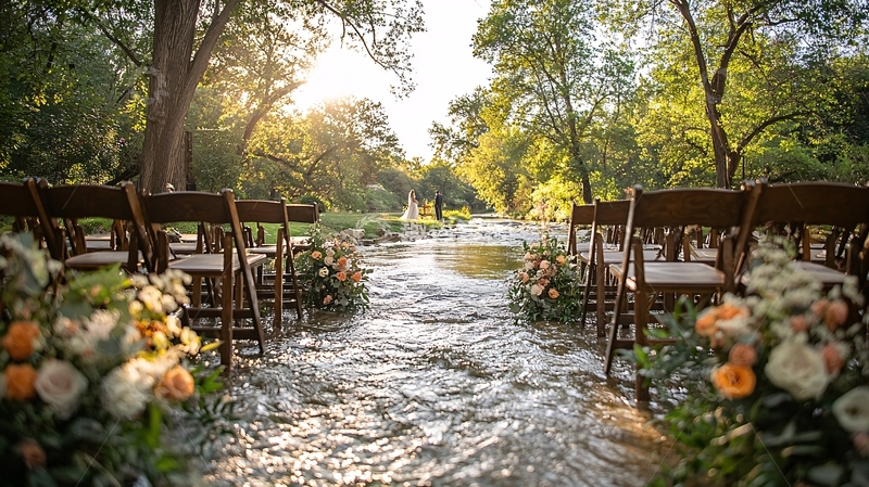 高清大图下载【趣麦麦图】河流上的婚礼场地