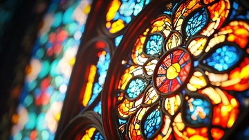 彩色玻璃窗花纹