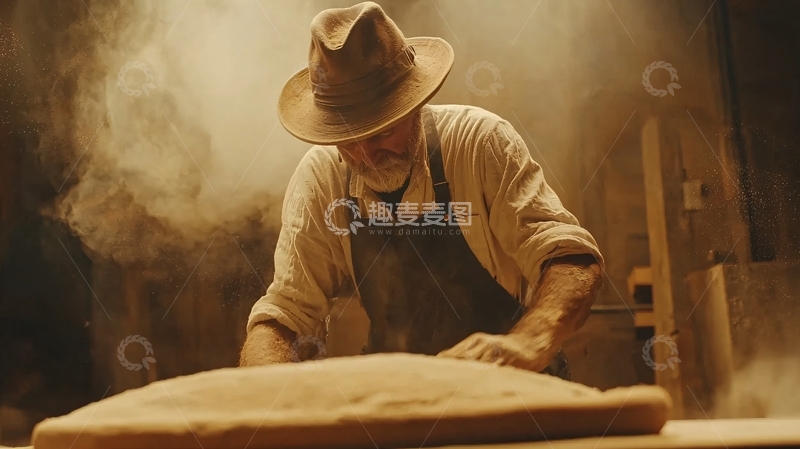 高清大图下载【趣麦麦图】老木匠专注工作