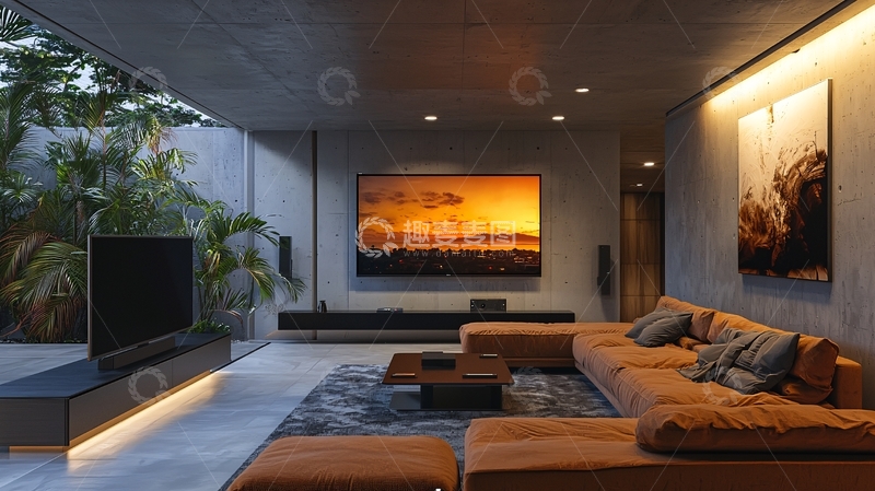 高清大图下载【趣麦麦图】现代简约客厅家居设计