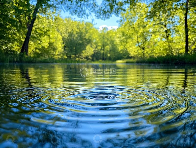 高清大图下载【趣麦麦图】平静水面涟漪