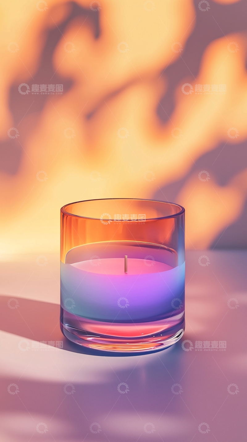 高清大图下载【趣麦麦图】渐变色蜡烛