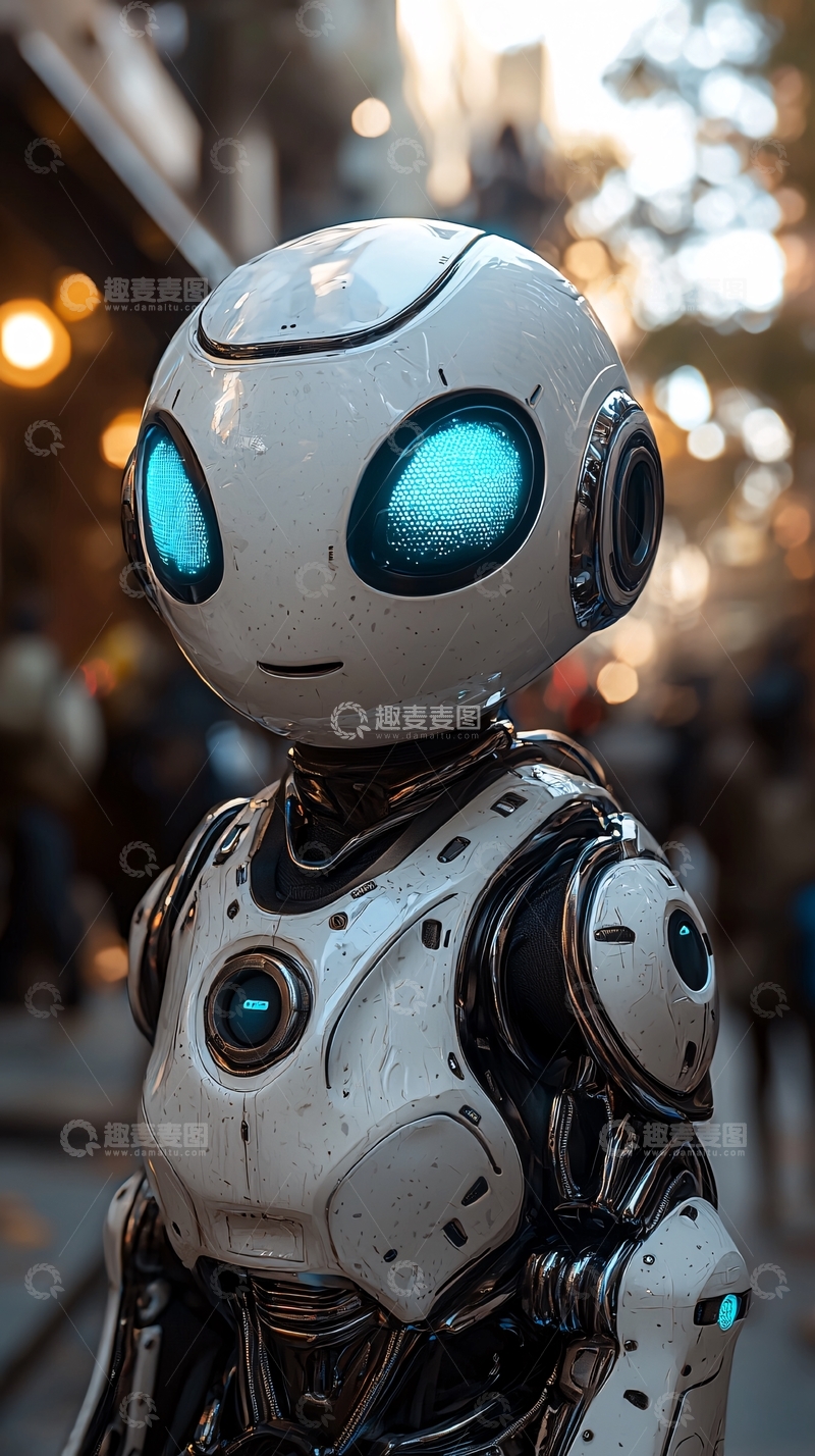 高清大图下载【趣麦麦图】可爱机器人