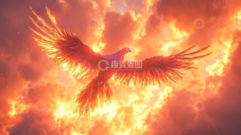 高清大图下载【趣麦麦图】浴火重生的凤凰