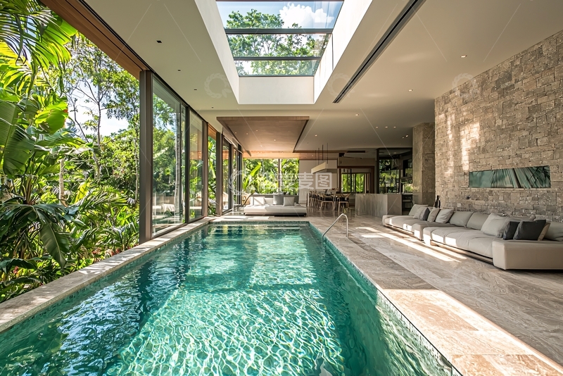 高清大图下载【趣麦麦图】室内泳池