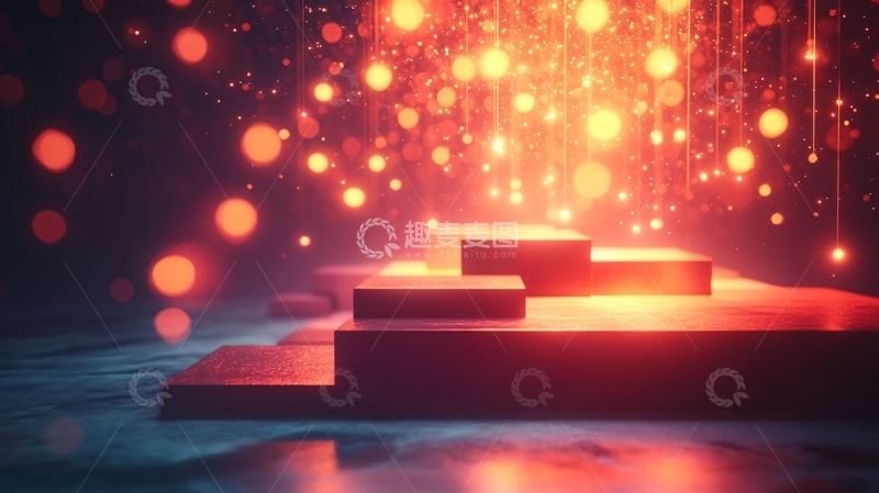 高清大图下载【趣麦麦图】红色阶梯