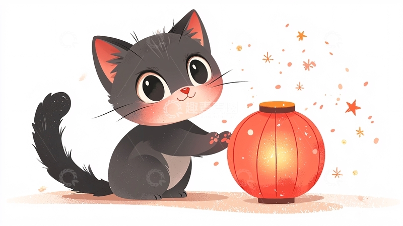 高清大图下载【趣麦麦图】可爱卡通小猫