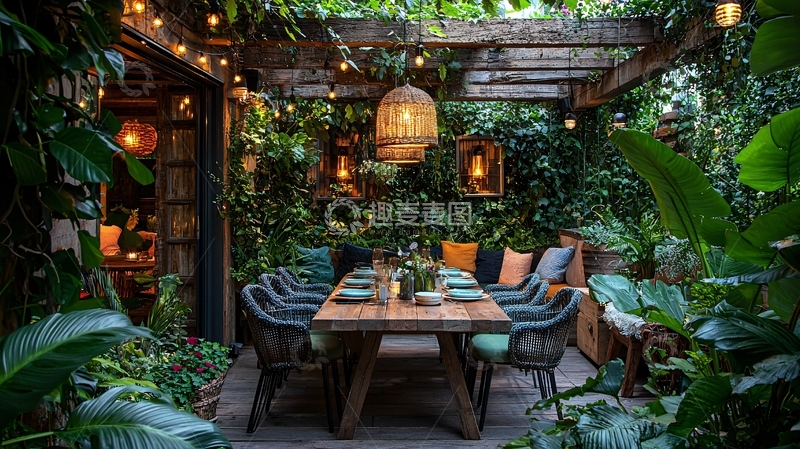 高清大图下载【趣麦麦图】户外用餐区