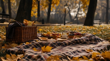 秋日公园野餐