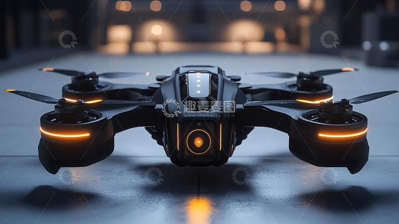 高清大图下载【趣麦麦图】未来科技无人机