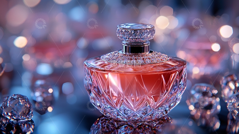 高清大图下载【趣麦麦图】精致的粉色香水瓶