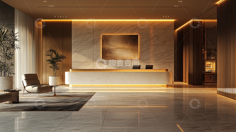 高清大图下载【趣麦麦图】高端酒店大堂设计