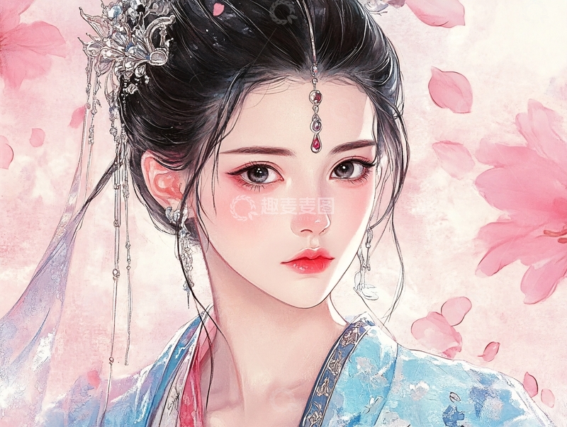 高清大图下载【趣麦麦图】古风美女