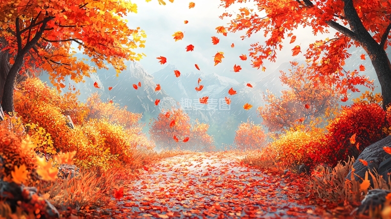 高清大图下载【趣麦麦图】秋日森林小路