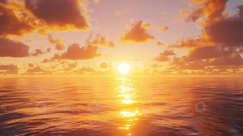 高清大图下载【趣麦麦图】日落海景