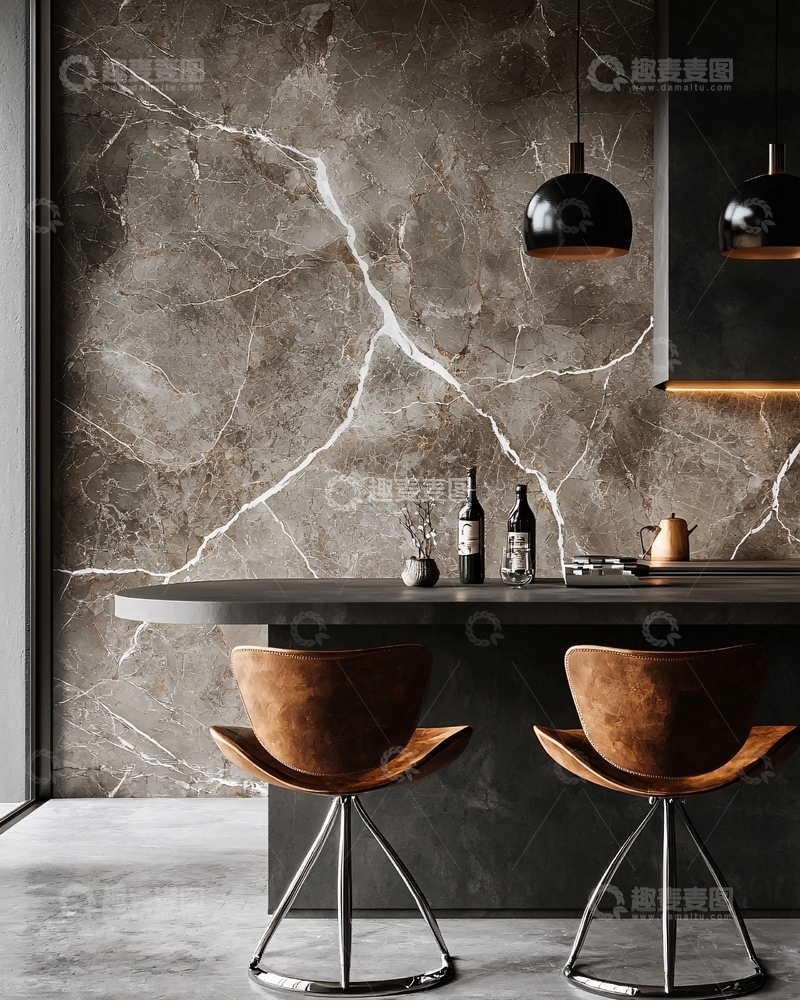 高清大图下载【趣麦麦图】现代极简厨房背景墙