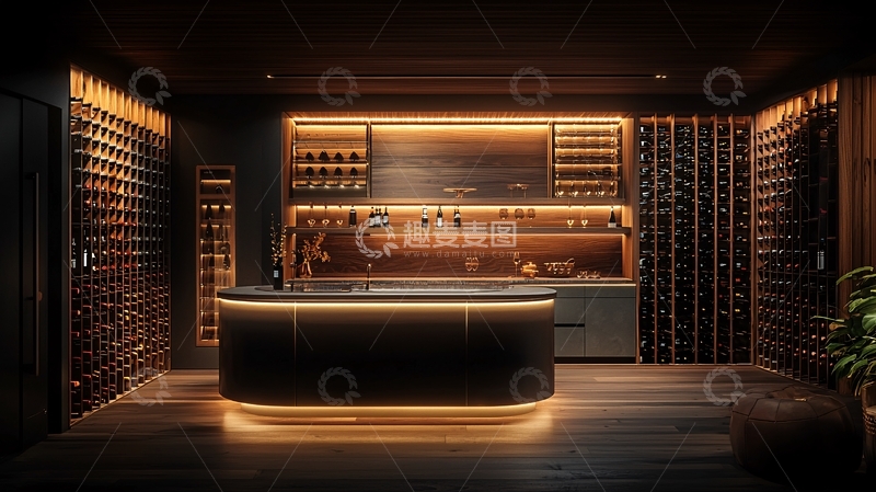 高清大图下载【趣麦麦图】-豪华酒吧间与酒窖