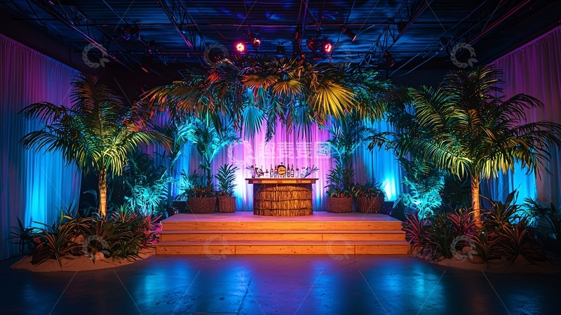 高清大图下载【趣麦麦图】热带舞台布景