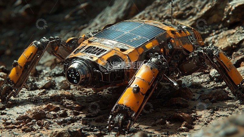 高清大图下载【趣麦麦图】废土风格六足机械蜘蛛