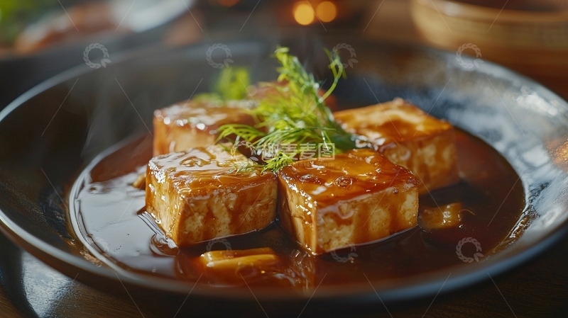 高清大图下载【趣麦麦图】酱汁豆腐