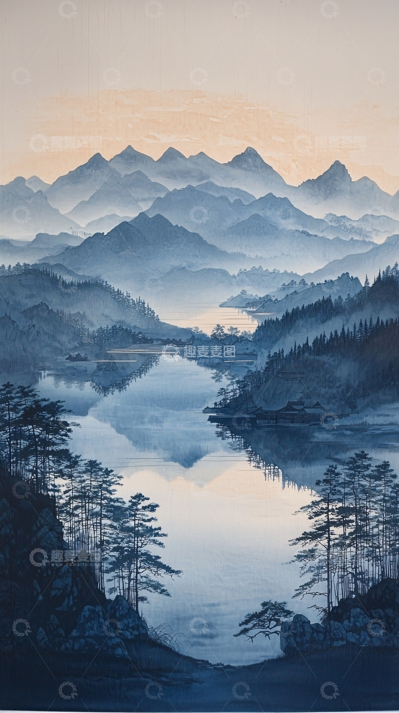 高清大图下载【趣麦麦图】水墨山水