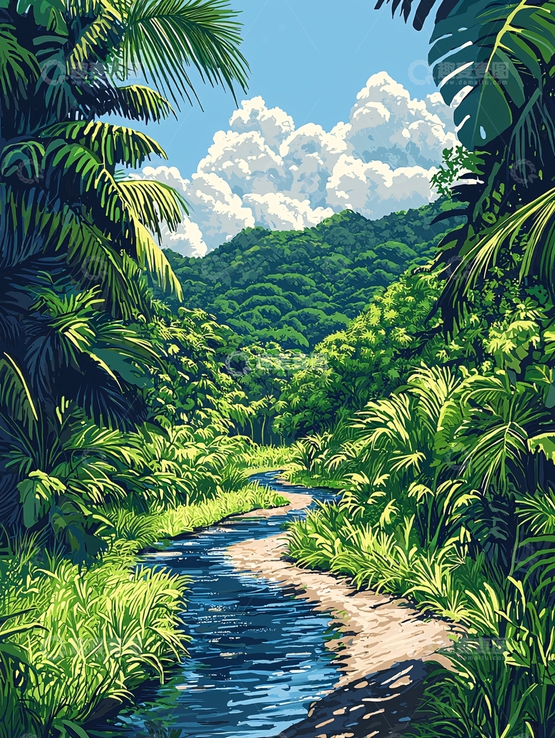 高清大图下载【趣麦麦图】热带雨林