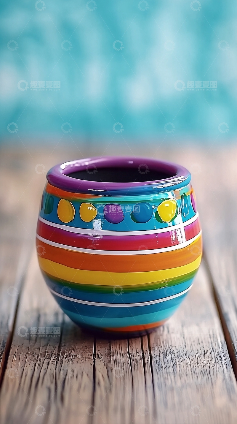 高清大图下载【趣麦麦图】彩绘小盆栽