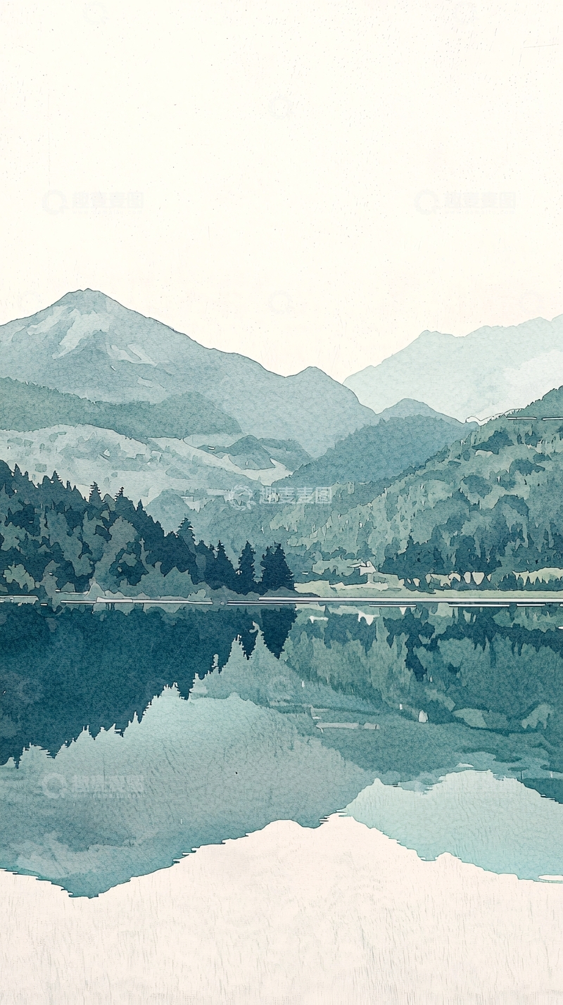 高清大图下载【趣麦麦图】水墨山水画196