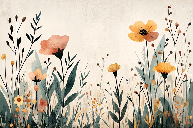 高清大图下载【趣麦麦图】水彩花卉26